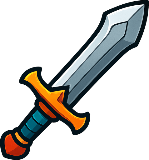 Sword.
In-Game asset.  2d.  High contrast.  No shadows
