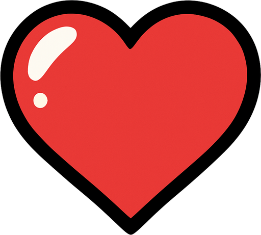 heart.
In-Game asset.  2d.  High contrast.  No shadows