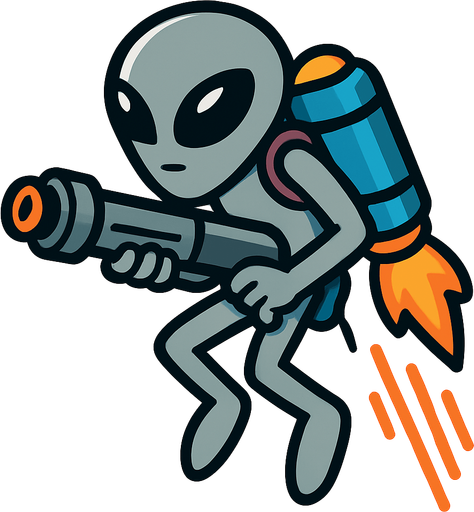 Place laser cannon in both hands holding it like a shotgun