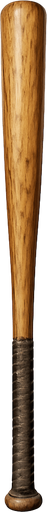 Haz un bate realista.
In-Game asset.  2d.  High contrast.  No shadows. Ultra Realista