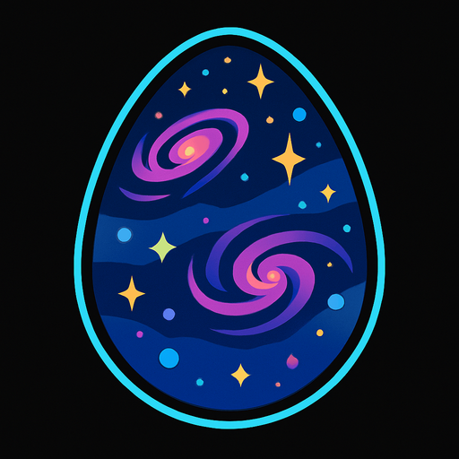 A Galactic Egg.
In-Game asset.  2d.  High contrast.  No shadows