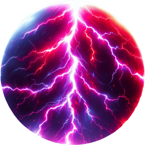 lightning.
Single Game Texture. In-Game asset. 2d. Blank background. High contrast. No shadows.