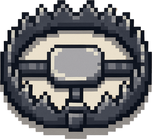 Pixel art bear trap top down.
In-Game asset.  2d.  High contrast.  No shadows