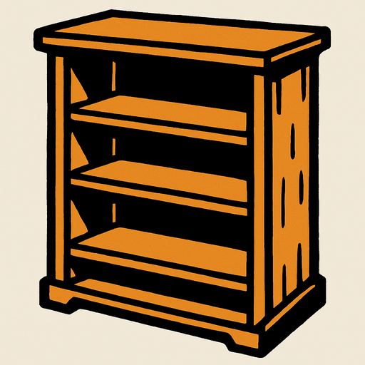 shelf.
In-Game asset.  2d.  High contrast.  No shadows
