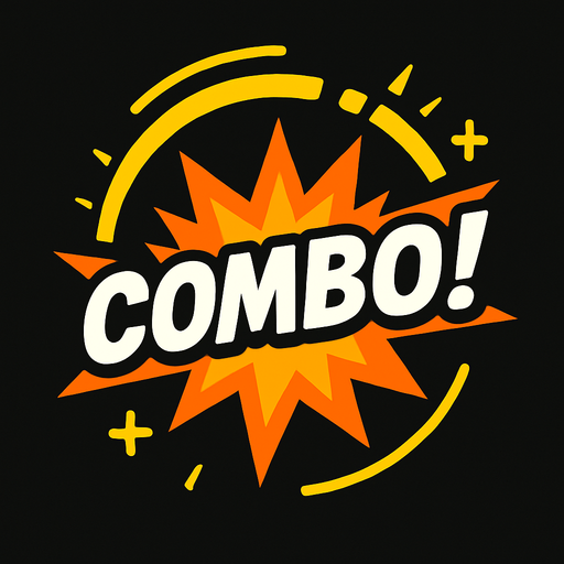 combo effect.
In-Game asset.  2d.  High contrast.  No shadows