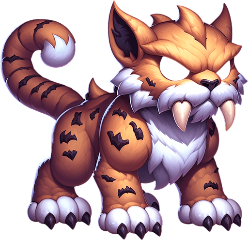 A good but dangerous cat. Warcraft 3 art..
Single Game Texture. In-Game asset. 2d. Blank background. High contrast. No shadows.