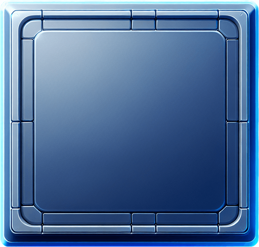 Blue-Tinted Tile: A clean and sleek tile design, consisting of a perfect square with a soft blue surface. A barely noticeable, thin blue border defines the edges, maintaining a smooth and minimal aesthetic. The tile is blank and pristine, embodying futuristic simplicity..
Single Game Texture. In-Game asset. 2d. Blank background. High contrast. No shadows.