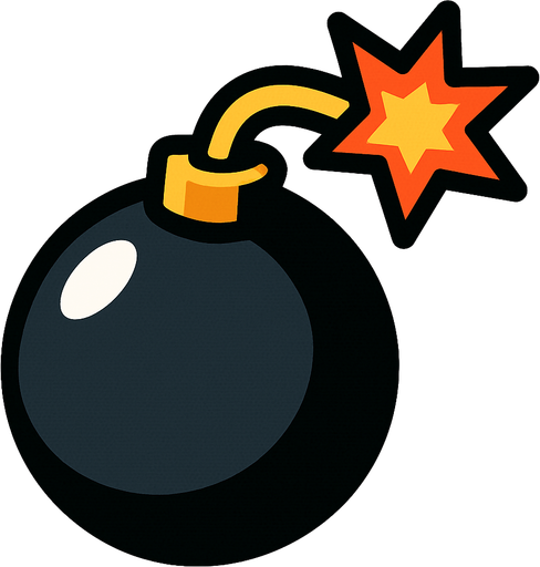 Bomb.
In-Game asset.  2d.  High contrast.  No shadows