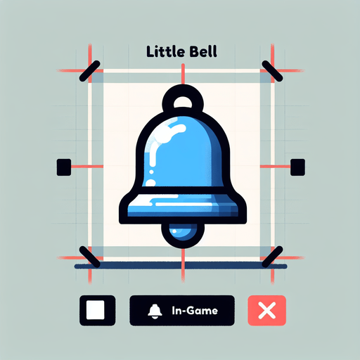 a little bell Single Game Texture. In-Game asset. 2d. Blank background. High contrast. No shadows.