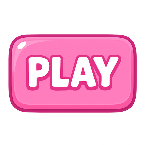 Make the button background pink, like marshmallows, bright as if sunlight is hitting it.
In-Game asset.  2d.  High contrast.  No shadows
