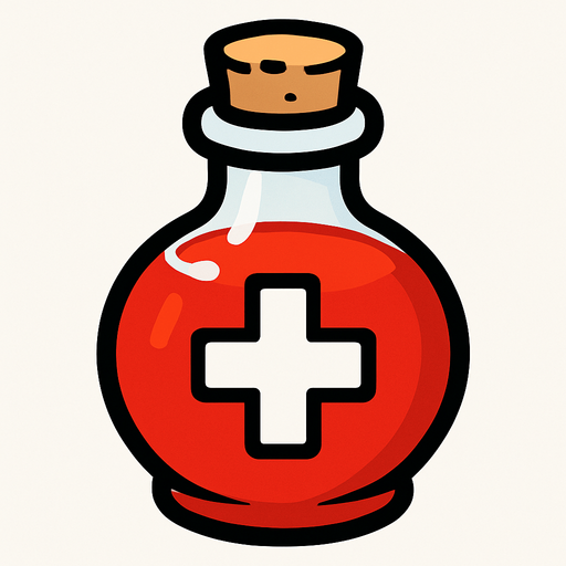 healtPoiton.
In-Game asset.  2d.  High contrast.  No shadows