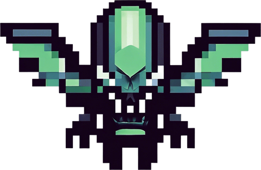 replace green areas for white color. make it bigger and scarier.