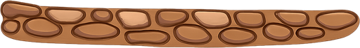stone road. No background. Transparent background. Blank background. No shadows. 2d. In-Game asset. flat