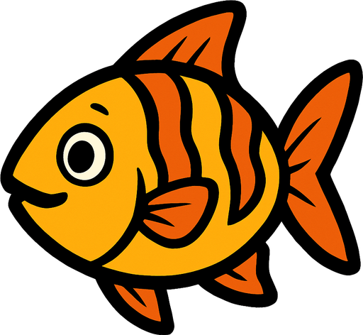 fish.
In-Game asset.  2d.  High contrast.  No shadows