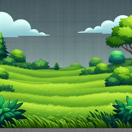 green meadow.
Single Game Texture.  In-Game asset.  2d.  Blank background.  High contrast.  No shadows