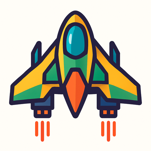Spaceship.
In-Game asset.  2d.  High contrast.  No shadows