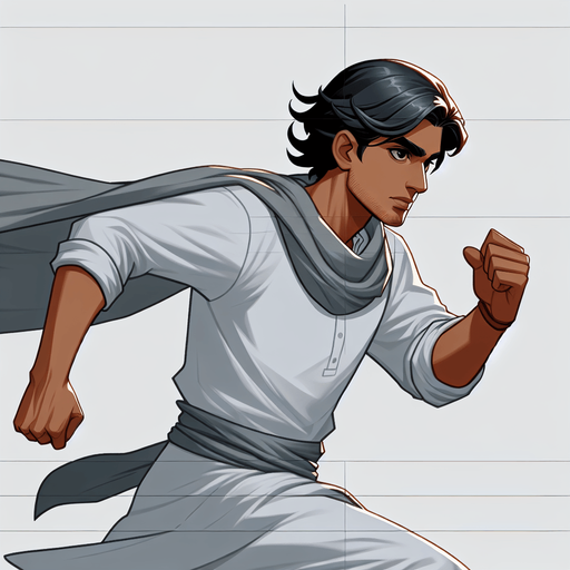Person man running.
Single Game Texture.  In-Game asset.  2d.  Blank background.  High contrast.  No shadows