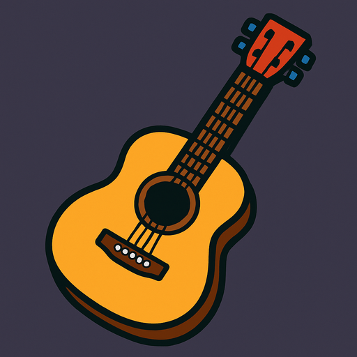 Guitar.
In-Game asset.  2d.  High contrast.  No shadows