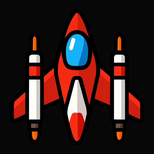Player space shooter.
In-Game asset.  2d.  High contrast.  No shadows