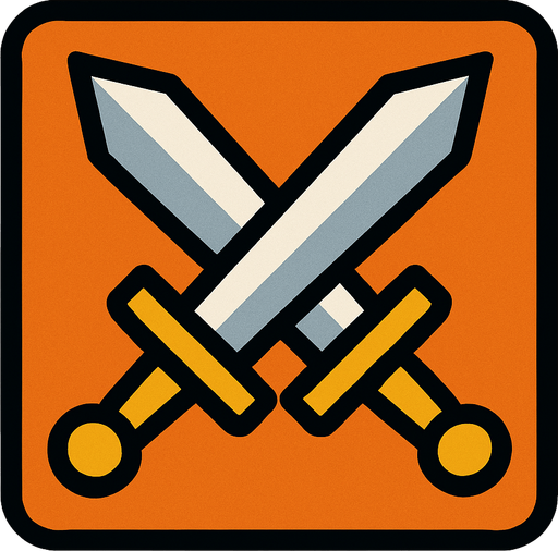 Kılıçlar savaş iconu.
In-Game asset.  2d.  High contrast.  No shadows