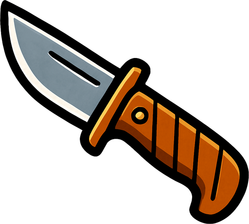 Bıçak.
In-Game asset.  2d.  High contrast.  No shadows