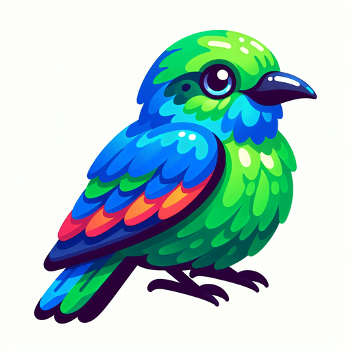 Bird.
2D cartoon, no background