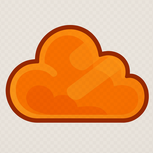 orange transparent cloud.
In-Game asset.  2d.  High contrast.  No shadows