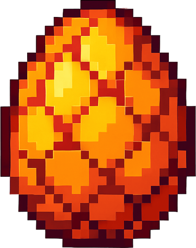 Dragon egg pixel.
In-Game asset.  2d.  High contrast.  No shadows