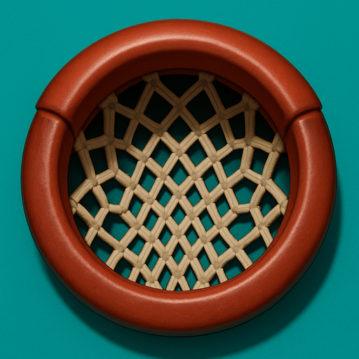 3D Billiard circle pocket web from top.
In-Game asset.  High contrast.  No shadows. 3D