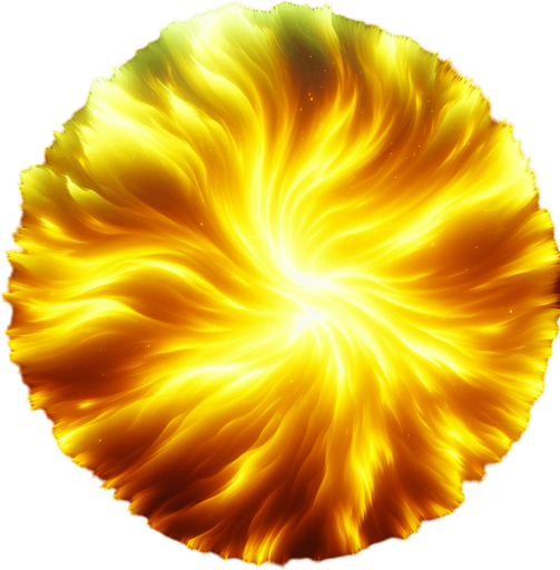 yellow bright aurora.
Single Game Texture.  In-Game asset.  2d.  Blank background.  High contrast.  No shadows