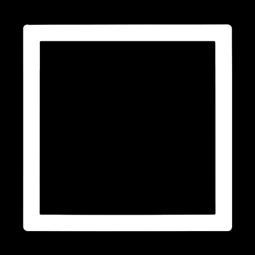 Just a square border white no details.
In-Game asset.  2d.  High contrast.  No shadows