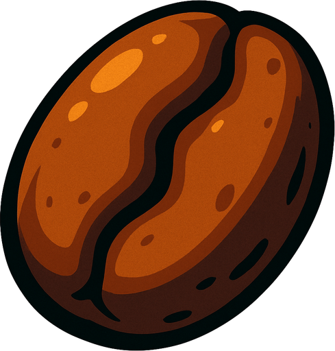 robusta bean.
In-Game asset.  2d.  High contrast.  No shadows