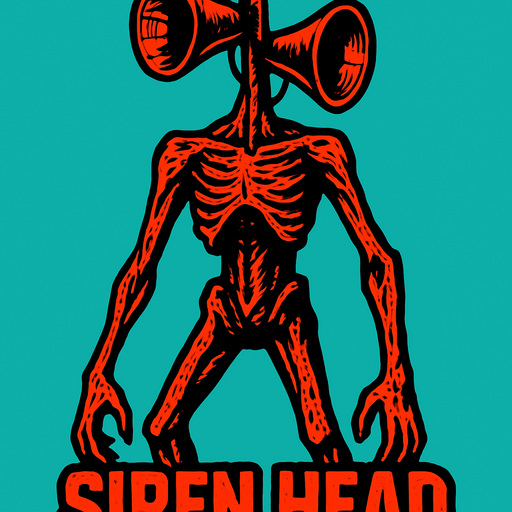 siren head.
In-Game asset.  2d.  High contrast.  No shadows