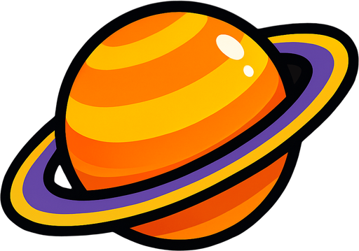 satürn.
In-Game asset.  2d.  High contrast.  No shadows