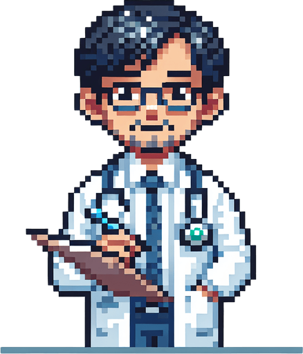 a sprite of a doctor.
a 2d sprite of a doctor