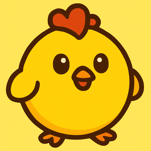 ball chicken and yellow.
In-Game asset.  2d.  High contrast.  No shadows