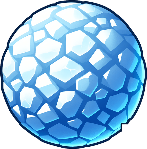 iceball.
Single Game Texture. In-Game asset. 2d. Blank background. High contrast. No shadows.