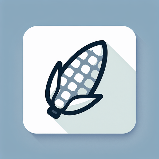 Computer game, White corn, flat shaded. Low detail, Single Game Texture. In-Game asset. 2d. Blank background. High contrast. No shadows. Thin black outline