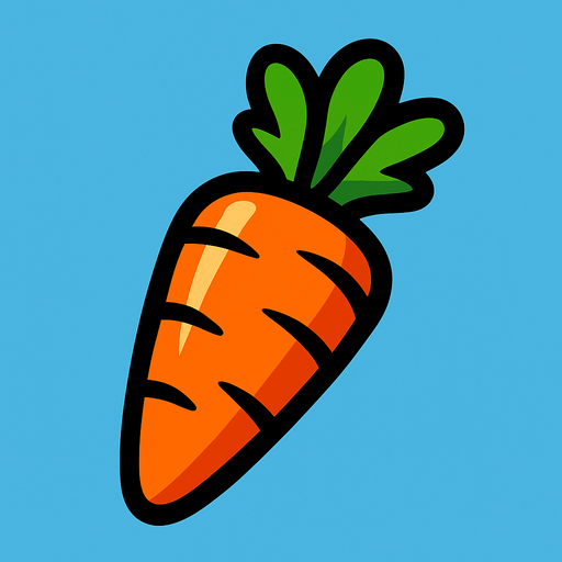Carrot.
In-Game asset.  2d.  High contrast.  No shadows