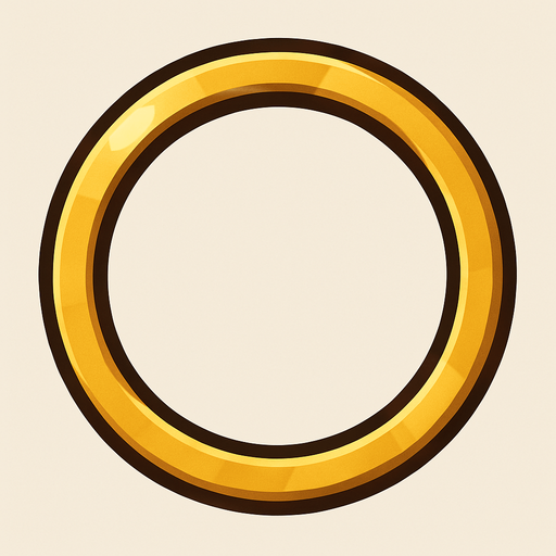 Cerceau dorée.
In-Game asset.  2d.  High contrast.  No shadows