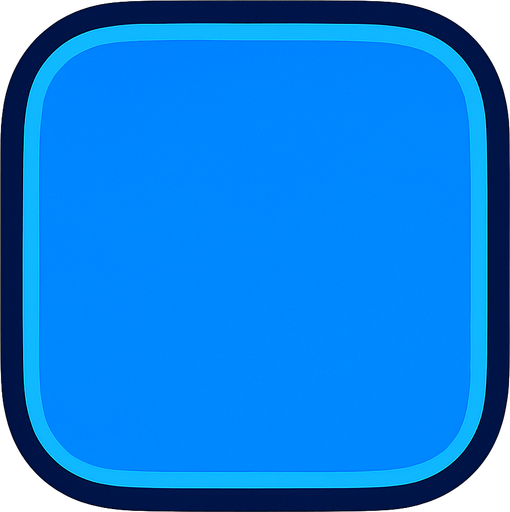 blue rounded edge square.
In-Game asset.  2d.  High contrast.  No shadows