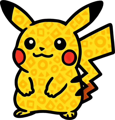 PATTERNED YELLOW
TOP POKEMON.
In-Game asset.  2d.  High contrast.  No shadows