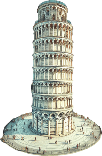 Phototrealistic Leaning Tower of Pisa