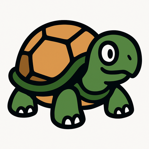 Turtle.
In-Game asset.  2d.  High contrast.  No shadows