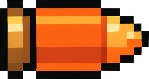 Bullet pixel.
In-Game asset.  2d.  High contrast.  No shadows