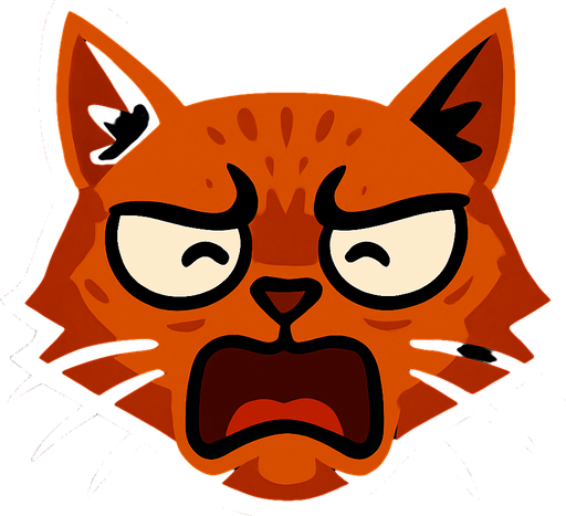 make this cat with silly face looks like that ◑_◐ (╯‵□′)╯