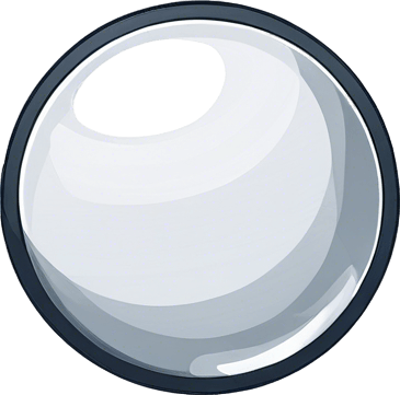 Bright white and gray bubble