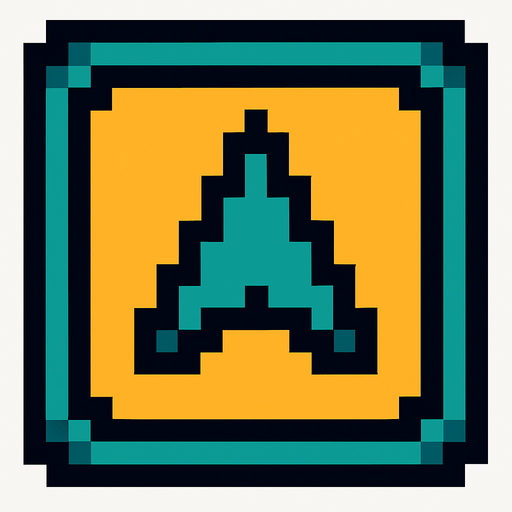 Navigation pixel.
In-Game asset.  2d.  High contrast.  No shadows