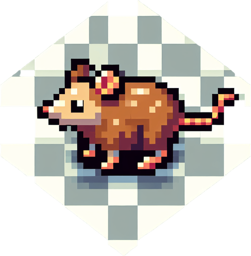top down view, rat game sprite
no background