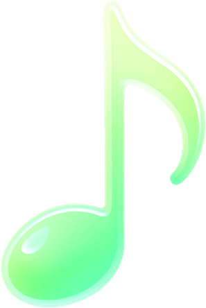 A single glowing green melody symbol in the center, surrounded by soft blue light, abstract sound waves gently radiating outward, dreamy and minimalistic background, magical atmosphere, high contrast lighting, perfect for a music-themed game, 4K, highly detailed.
In-Game asset.  2d.  High contrast.  No shadows